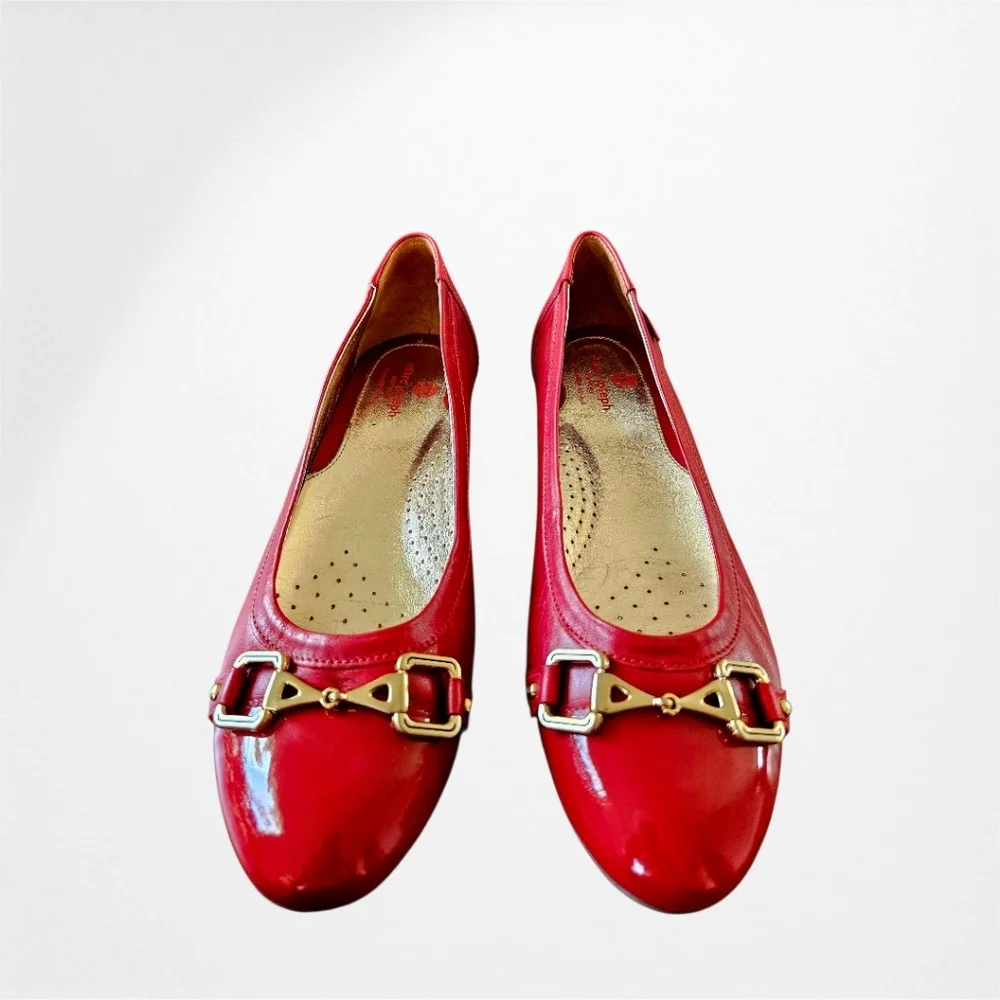 MARC JOSEPH Size 8.5 Women's Leather Made In Brazil Park Ave Flat Loafer In Red